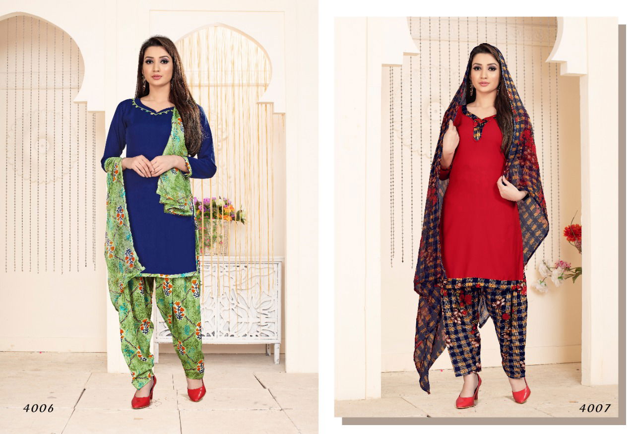 Sweety Milly 34 Leon Crape Running Wear Printed Dress Material